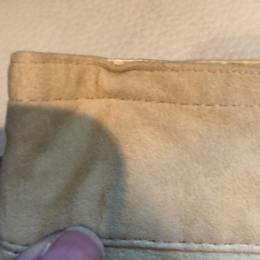 Escada 38/(6-8) tan suede snap front maxi skirt - Picture 8 of 8